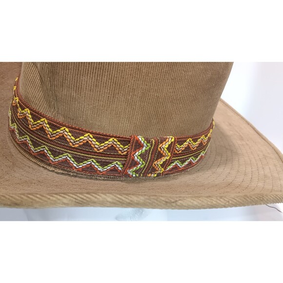 Vintage Newport Western Cowboy Hat Brown Suede Felt S 6 3/4 - 6 7/8 - Picture 8 of 14